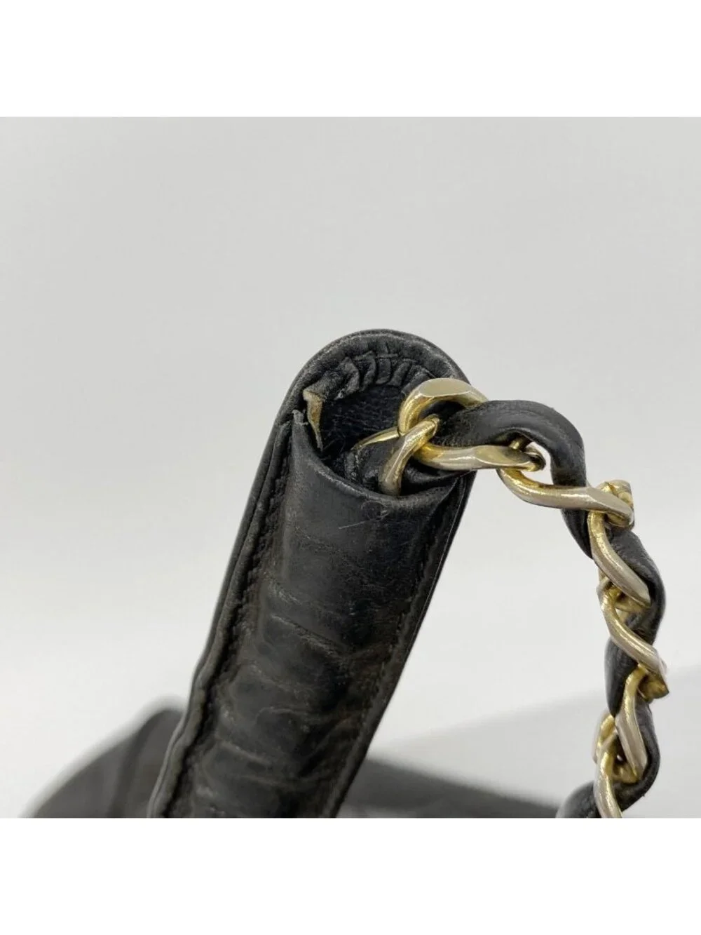 Chanel Chain Tote Quilted Lambskin Black Gold